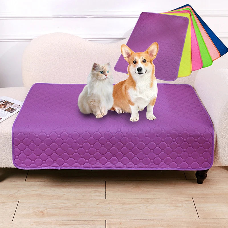 Reusable Dog Pee Pad Blanket Absorbent Diaper Washable Puppy Training Pad Pet Bed Urine Mat for Pet Car Seat Cover Pet Supplies