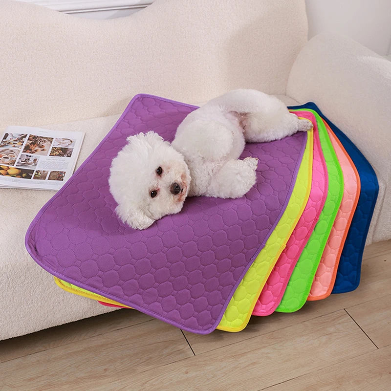 Reusable Dog Pee Pad Blanket Absorbent Diaper Washable Puppy Training Pad Pet Bed Urine Mat for Pet Car Seat Cover Pet Supplies